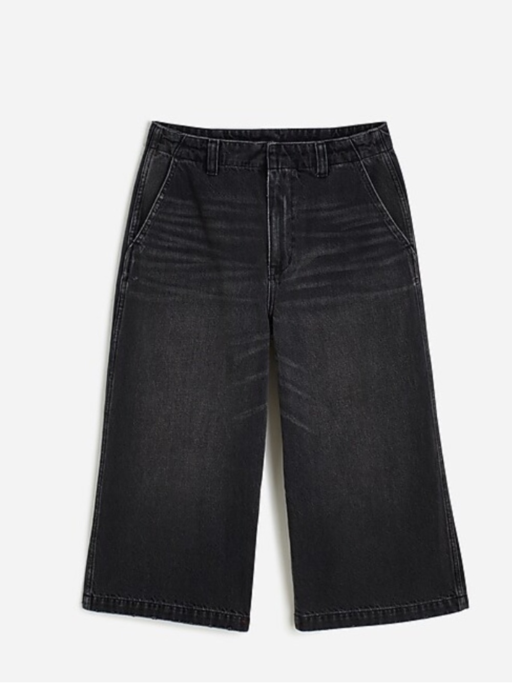 Madewell Denim Culottes in bloomsberry wash  Bermuda shorts  cropped jeans black
